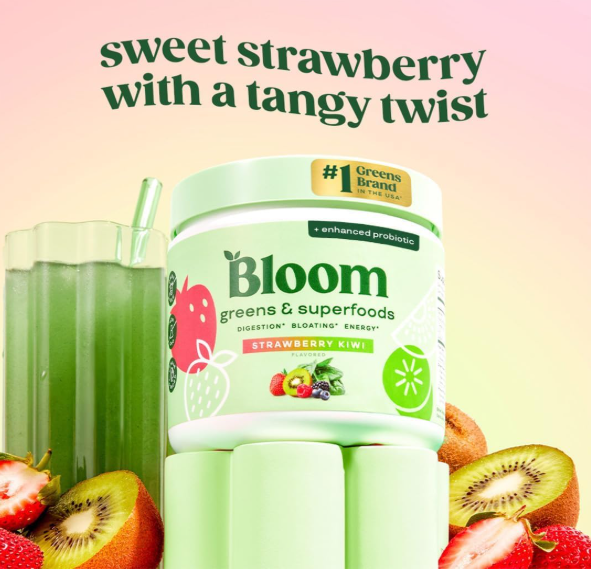 Bloom - Greens and Superfoods Strawberry Kiwi 50 servicios - Imagen 4