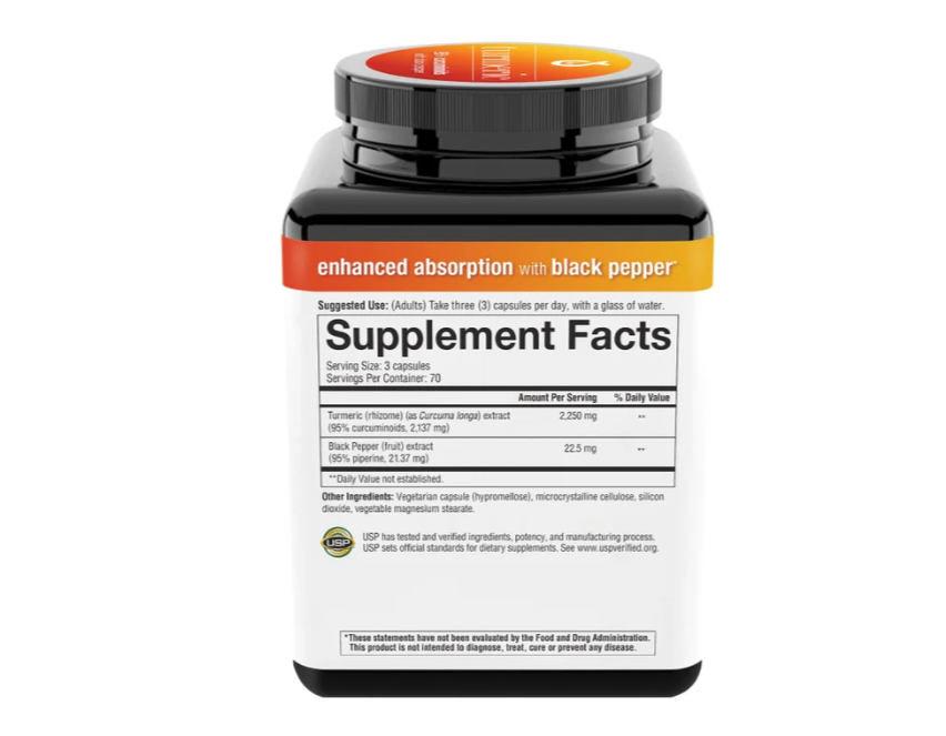 Youtheory - Turmeric 2250mg 210 capsules - Imagen 4