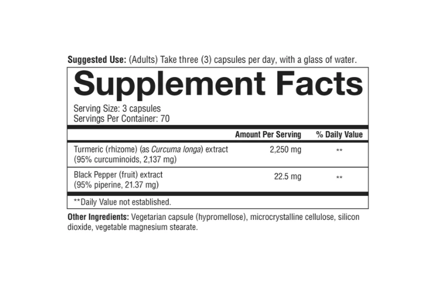Youtheory - Turmeric 2250mg 210 capsules - Imagen 5